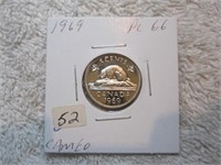 1969 PL66 Canada .05 cent Cameo
