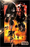 Autograph Star Wars Phantom Menace Poster