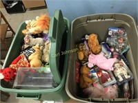 LOT 2 TOTES OF TY BEANIE BABIES W/TAGS