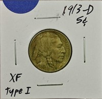 1913-D Ty.1 Buffalo Nickel XF