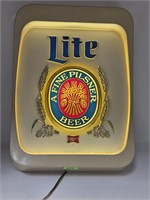"A Fine Pilsner Beer" Plastic Lighted Sign