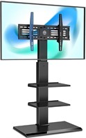 FITUEYES Floor TV Stand with Adjustable Shelf for
