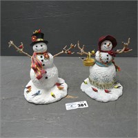 (2) Lenox Snowman Figures- As Is