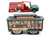 Tin Toy Bread & Cake Truck and Tin Toy San