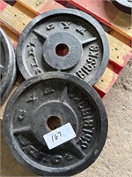 Two 35 pound weight plates