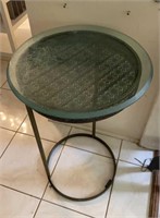 Moroccan Inspired Metal Side Table 18x28