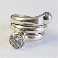 $200 Silver CZ Ring