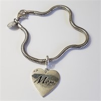 $240 Silver Pandora Style Bead Bracelet