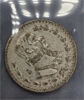 1966 Mexico Silver One Peso
