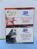 2003 Silver & 2004 Silver Proof Sets