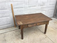 Primitive Coffee Table Height Table with Drawer
