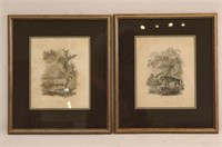 Pair Copper Plate Etchings by J. Tookey
