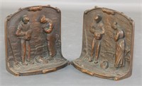 Pair of Cast 'Bronze' Bookends