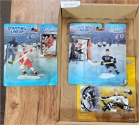 3 NOS STARTING LINEUP HOCKEY PLAYER FIGURES