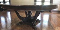 Elegant Wood Pedastal Dining Table
