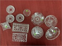 11Assorted Crystal Serving Dishes:  2 Divided