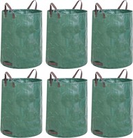 Pack of 6, 132 Gallon Reusable Garden Waste Bags