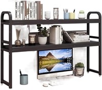 *Adjustable Two Tier Desk Shelf, Black