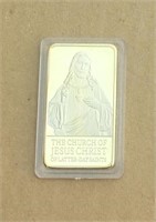LDS Mormon 1oz Challenge Bar Gold Plated