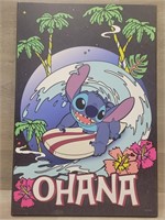 Disney Stitch "Ohana" Wall Picture
