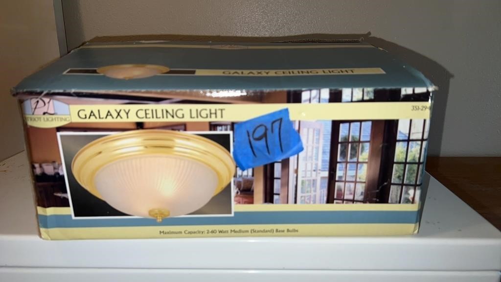 15”W frosted ceiling light