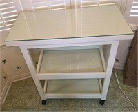 Rolling Wooden Kitchen Cart