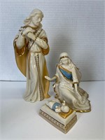 LENOX Porcelain Gold-Trimmed Nativity See Descrip.