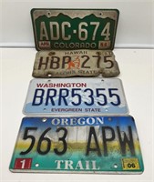 4 Misc. License Plates