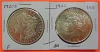 Morgan Dollar, Peace Dollar