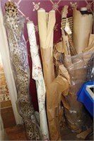 LOT: FABRICS BOLTS AND FOLDED IN BAGS