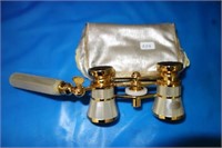 OPERA GLASSES MOTHER OF PEARL AND BRASS - 3X
