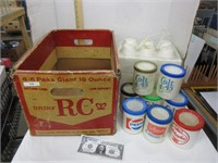 Vintage coolers cup and vintage RC cola box
