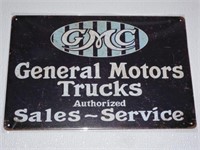 GMC General Motors Trucks Tin Sign 12x8"