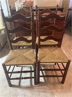 Caned Bottom Ladder Back Chairs