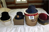 Collection of Lady's Hats and Hat Boxes