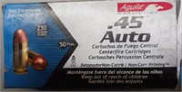 Aguila .45 / 230 GR box of ammunition
