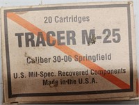 Tracer M-25 30-06 Box of ammunition