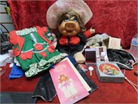 Miss Piggy Muppets collection lot. Doll, puzzle,