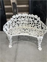 Cast/wrought iron bench great old shape