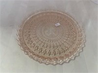 Pink Depression Round Plate / Tray