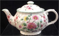 STAFFORDSHIRE ENGLISH FLORAL TEAPOT