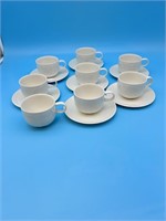 15 White English Cups And Saucers