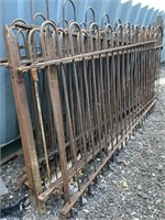 Antique Wrought Iron Fence Panels & Gate