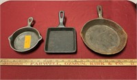Group of cast-iron pans