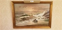 crashing waves painting