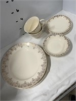 Champagne ivory 24 ct gold dishes