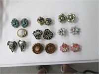 (9pcs) Vintage Costume Jewelry Earrings