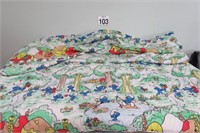 Vintage 80's Smurf Comforter Twin Size - Clean