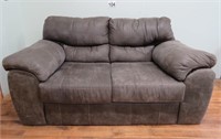 Nice Suede Loveseat  - Feet Removed