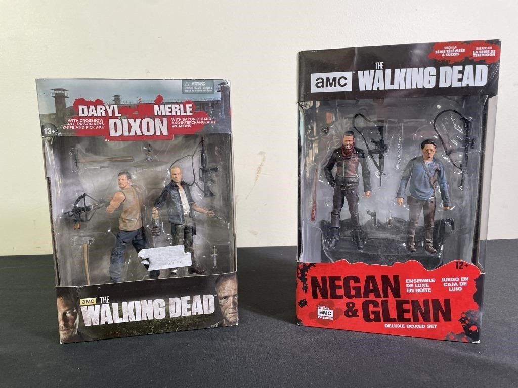 WALKING DEAD Daryl, Merle, Negan...Figures NIB (2)